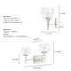 preview thumbnail 17 of 45, Hunter Xidane Vanity Wall Light - Bathroom, Mid Century Modern, Glam - Clear glass