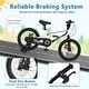 preview thumbnail 4 of 6, 16 Inch Magnesium Alloy Kids Bike with Adjustable Saddle and Height Handlebar - 45" x 21" x 25.5-28" (L x W x H)