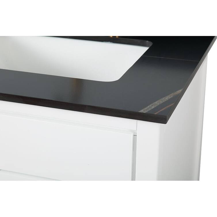 60" Tennant Brand Modern Style White Beatrice Double Sink Bathroom Vanity
