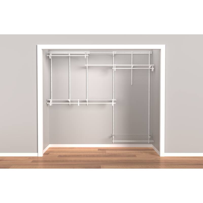 ClosetMaid ShelfTrack 60-96 Inch Wide Adjustable Closet Organizer