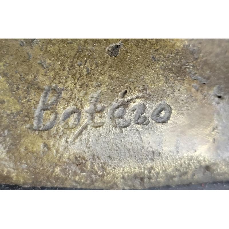 Special Patina Chubby Imitative Cat Feline By Botero Genuine Bronze Sculpture Figurine