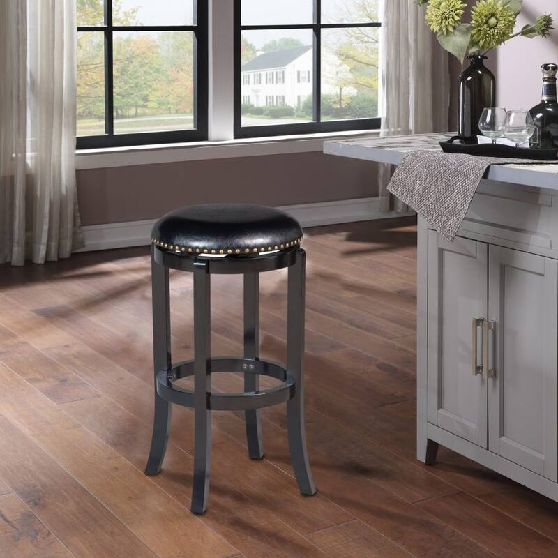 Cordova 30-inch Swivel Stool - Black