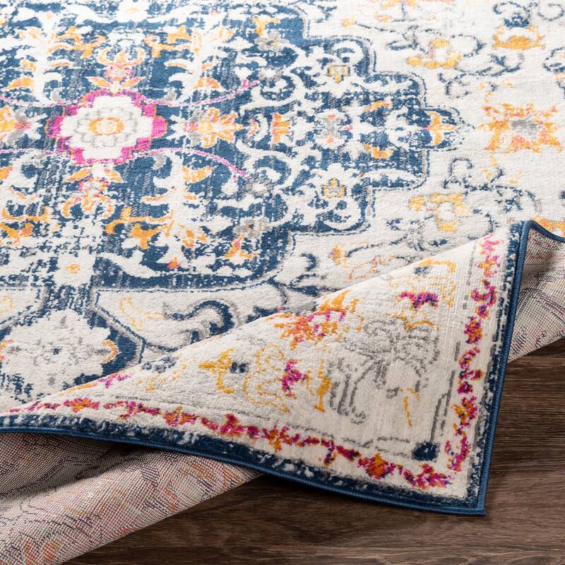 Livabliss Devonshire Distressed Boho Medallion Area Rug