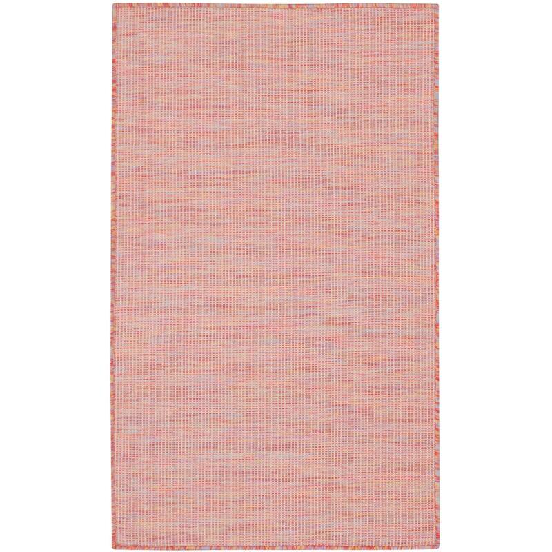 Nourison Selerno Indoor/Outdoor Solid Area Rug - 3'x5' - Rainbow