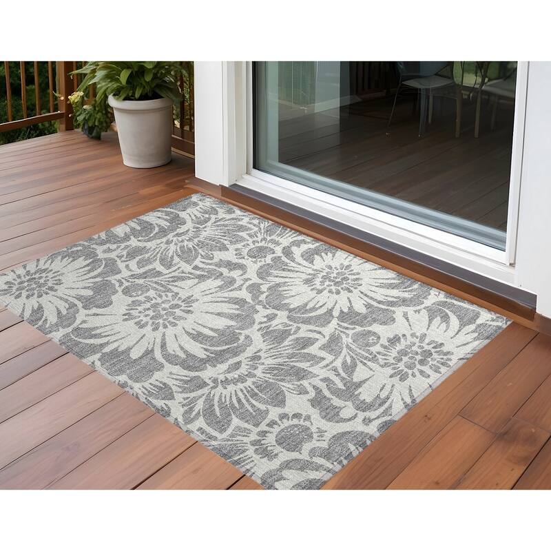 Cari Botanic Elegance Weather Resistant Timeless Fusion Outdoor Rug - 3' x 5' - Multi