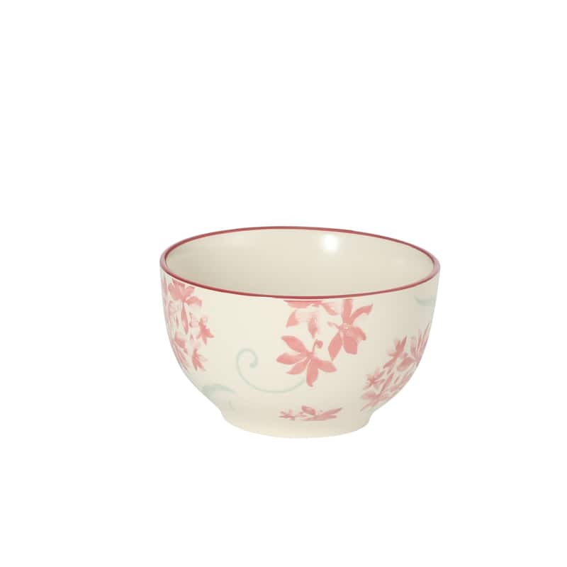 Gibson Home Admiral Hall 12-Piece Stoneware Durable Everyday Dinnerware Set- Plates & Bowls with Floral Pattern