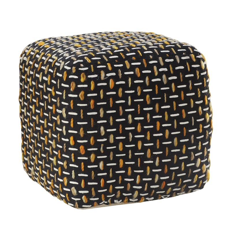 Sevita Modern Interwoven Geometric Pouf