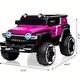 preview thumbnail 2 of 3, 2 Seater Ride-On Truck, 12V Battery Powered, with Spring Suspension, Decorative Spare Tire, USB, Music, Pink