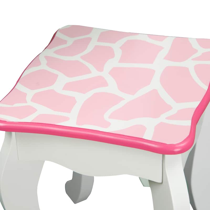 Teamson Kids' Gisele Fashion Giraffe Print Play Vanity Set