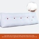 preview thumbnail 76 of 182, WOWMAX Large Reading Wedge Headboard Pillow for Bed Rest Back Support