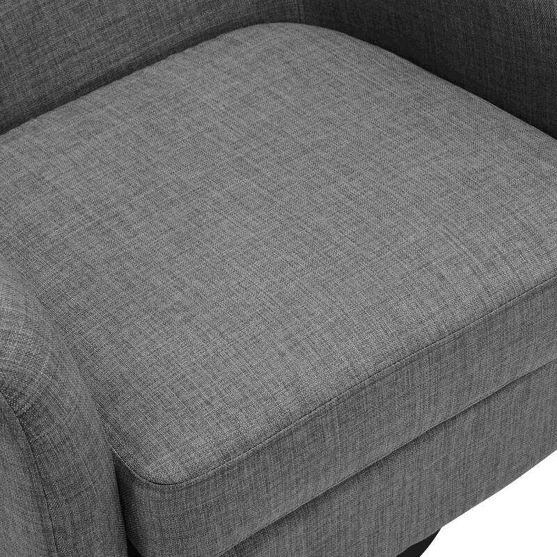 Modern Round Swivel Accent Chair Set of 2 Barrel Chair for Living Room