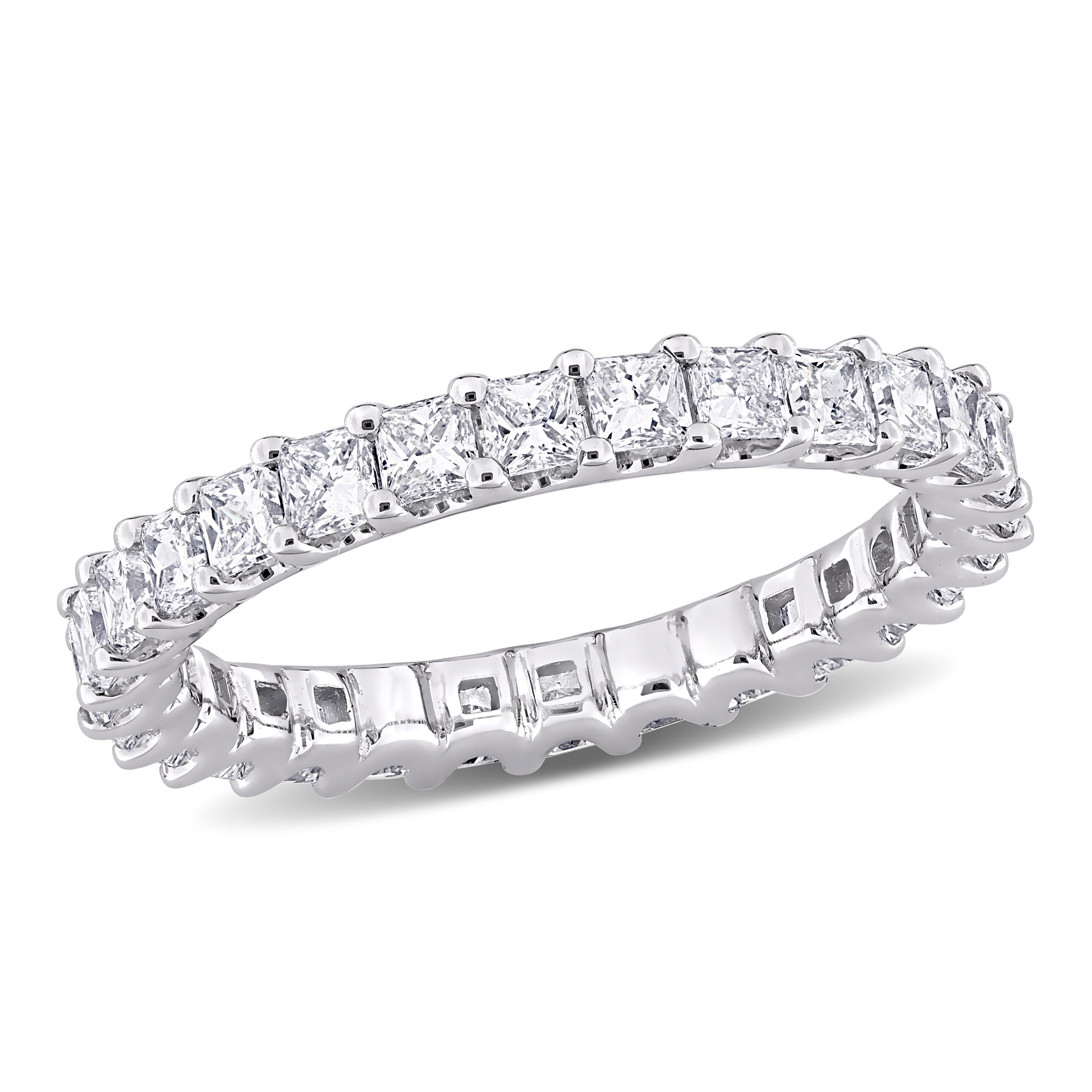 Miadora 2ct TDW Princess-Cut Lab-Grown Diamond Eternity Ring 14k White Gold