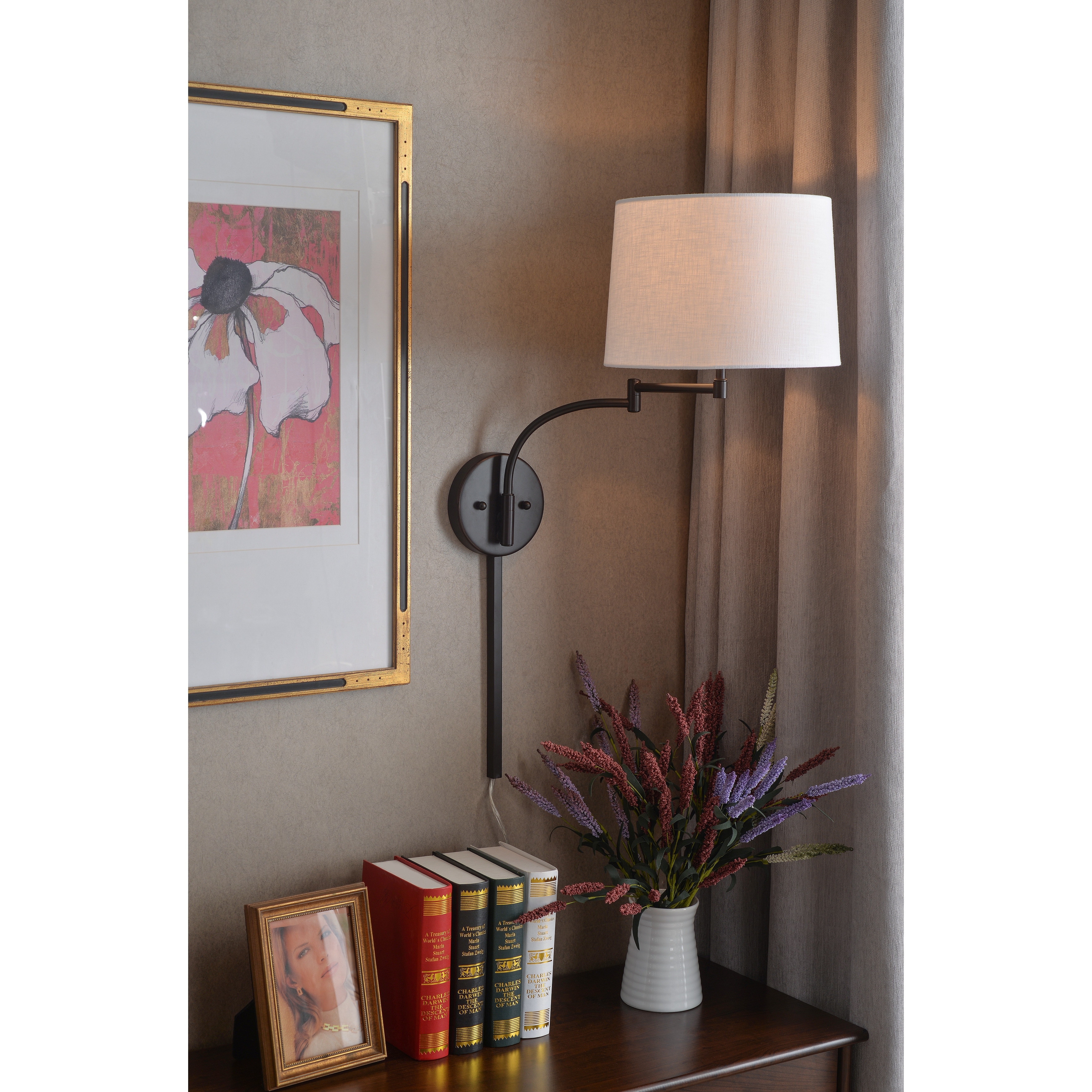 Siete Wall Swing Arm Lamp - Oil Rubbed Bronze - Overstock - 21422711