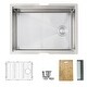 preview thumbnail 19 of 31, STYLISH 25 inch Stainless Steel 16G Workstation Undermount Kitchen Sink - 25" x 19" x 10"