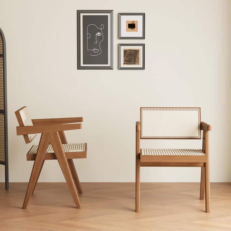 2 Piece Solid Wood Dining Chair Set – Versatile & Ergonomic Seating for Home and Office - 21.25"Lx20.07"Dx32.28"H