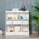 preview thumbnail 7 of 8, HOMCOM Kids Bookcase, Toy Storage Organizer Cabinet, Children Display Bookshelf with Drawers for Toys, Clothes, Books, White