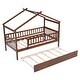 preview thumbnail 41 of 58, Wooden House Bed With Twin Size Trundle