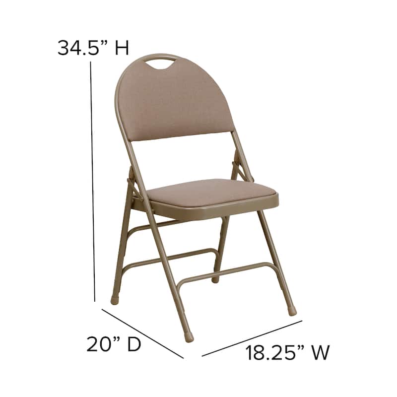 2 Pack Extra Large Ultra-Premium Triple Braced Folding Chair