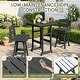 preview thumbnail 21 of 48, 3-Piece HDPE Counter Height Bar Set with 2 24.8'' Height Swivel Bar Stools and 29.92'' W Square Bar Table,Pub table sets of 3