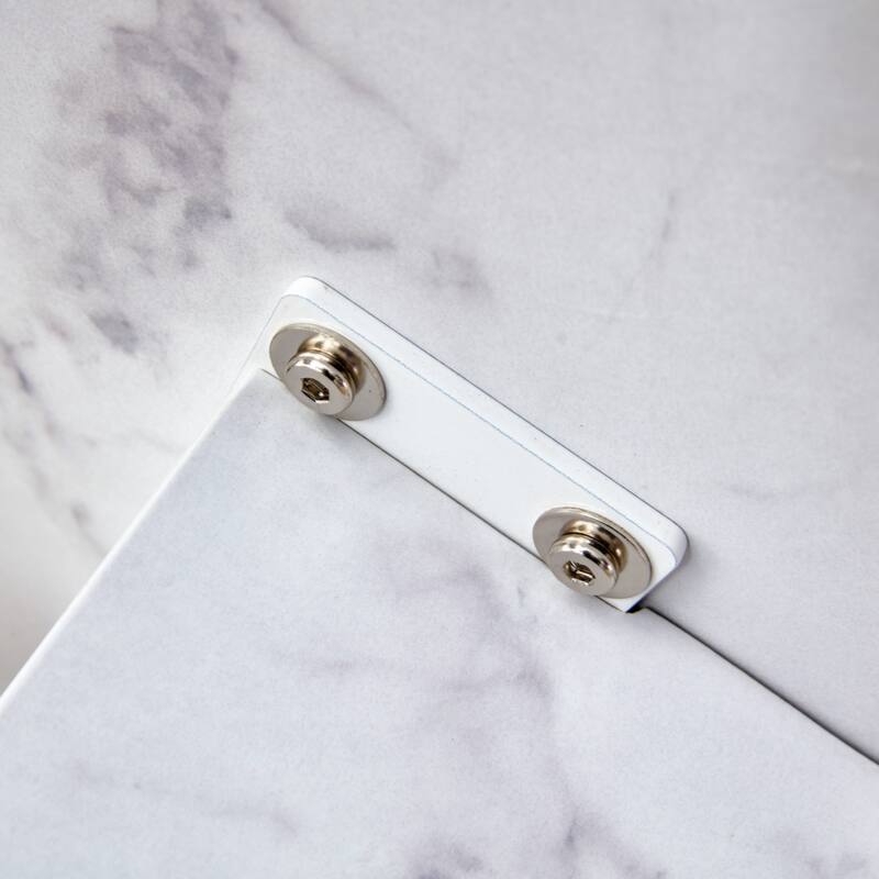 A modern, fashionable, and durable marble textured MDF coffee table with a side table