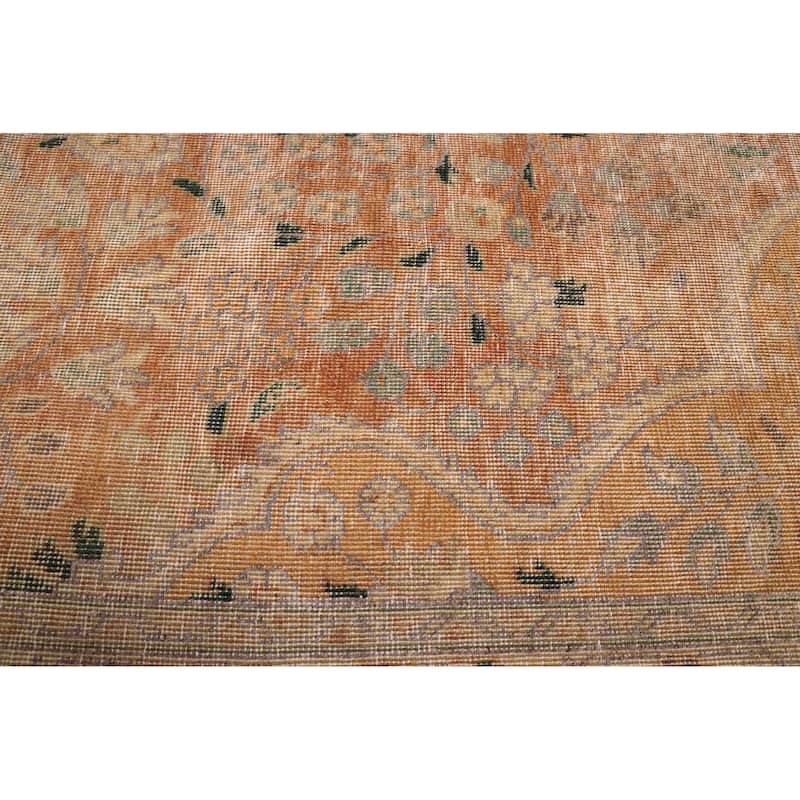 ECARPETGALLERY Hand-knotted Antalya Vintage Burnt Orange Wool Rug - 9'0 x 12'6