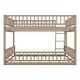 preview thumbnail 11 of 24, Full XL over Queen Bunk Bed with Ladder and Guardrails Convertible Wooden Bunk Bed Frame for Kids Teens, No Box Spring Needed
