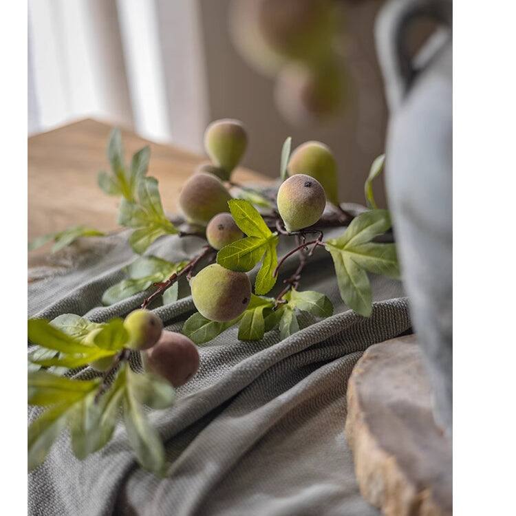 RusticReach Wild Garden Faux Fig Stem 35.4" Tall - Darker Color Fig - [C]-Five Stems