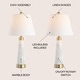 preview thumbnail 2 of 5, Stephen 26.5" Marble/Iron Gold Modern Column LED Table Lamp, White by JONATHAN Y