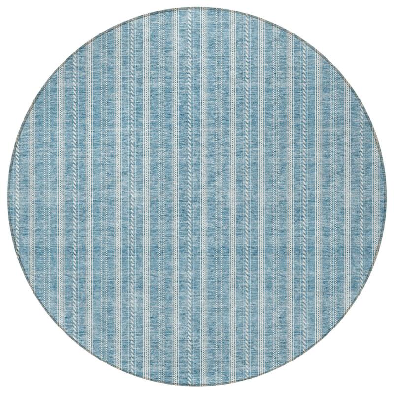 HomeRoots Striped Transitional Rectangle Outdoor Rug