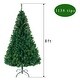 preview thumbnail 8 of 6, 5-8ft Artificial Christmas Tree with Stand for Indoor and Outdoor Holiday Decoration