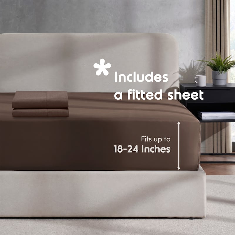 Emperyan Duvet Cover With Fitted Sheet Soft Double Brushed Bedding Set
