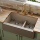 preview thumbnail 16 of 17, Karran Farmhouse/Apron-Front Quartz Double Bowl Kitchen Sink Kit