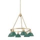 preview thumbnail 1 of 0, Golden Lighting 3606-6 BCB Orwell 6 Light 29" Wide Chandelier Brushed Champagne Bronze / Pine Green Shades