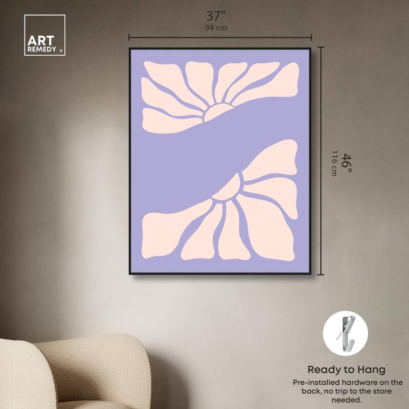 Split in two Flower Canvas by Art Remedy