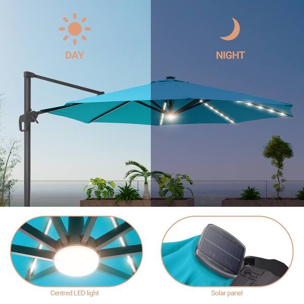 5' patio umbrella MASTERCANOPY 9ft 3-Tier Olefin Patio Umbrella with Tilt Crank  5-Year-Non-Fading