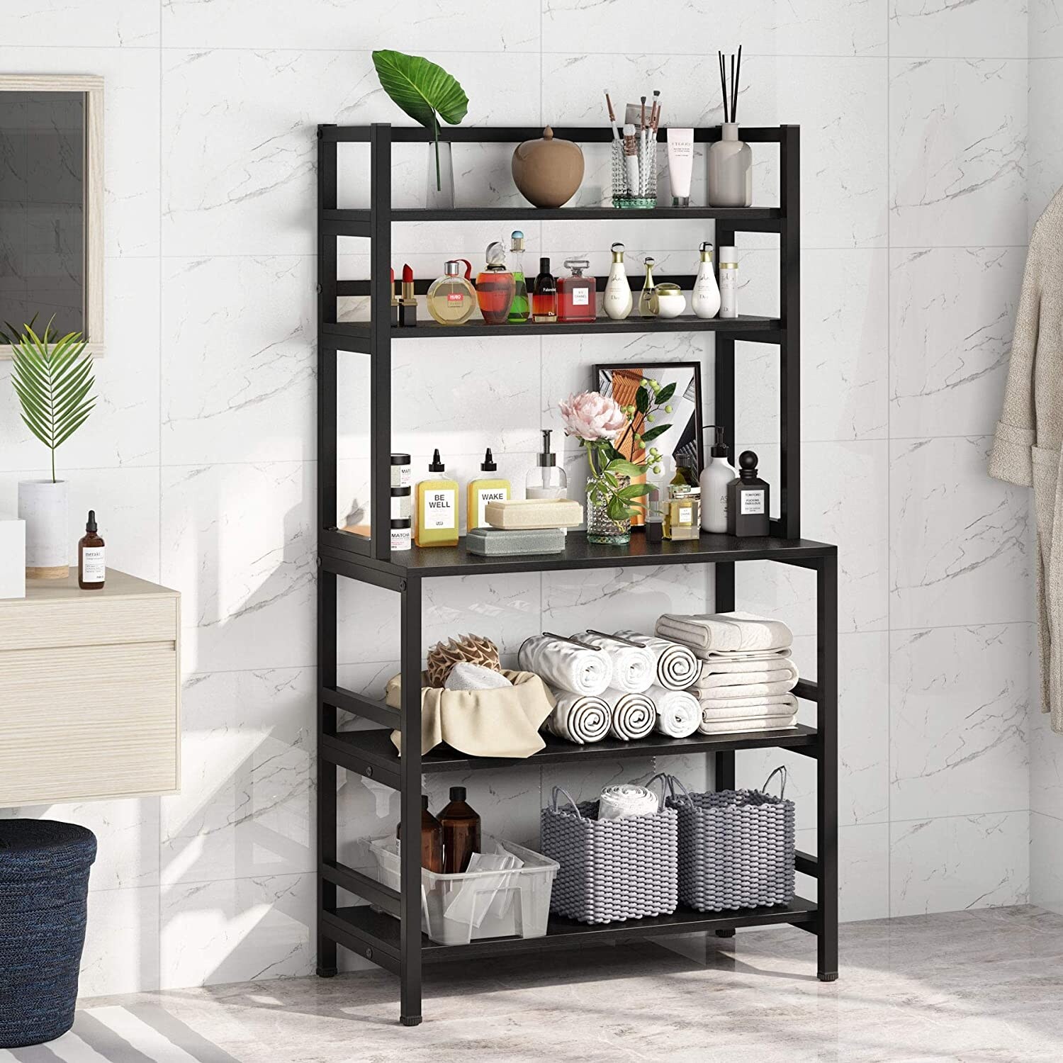 Bathroom bakers 2025 rack