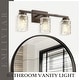 preview thumbnail 8 of 15, 3-Light Vanity Light with Clear Geometric Glass