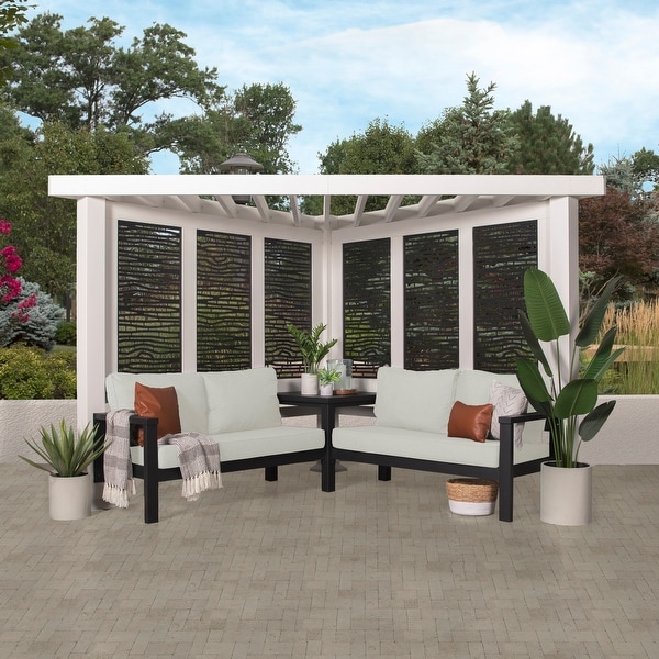 Backyard Discovery Ridgedale 12x8 Steel Cabana Corner Pergola