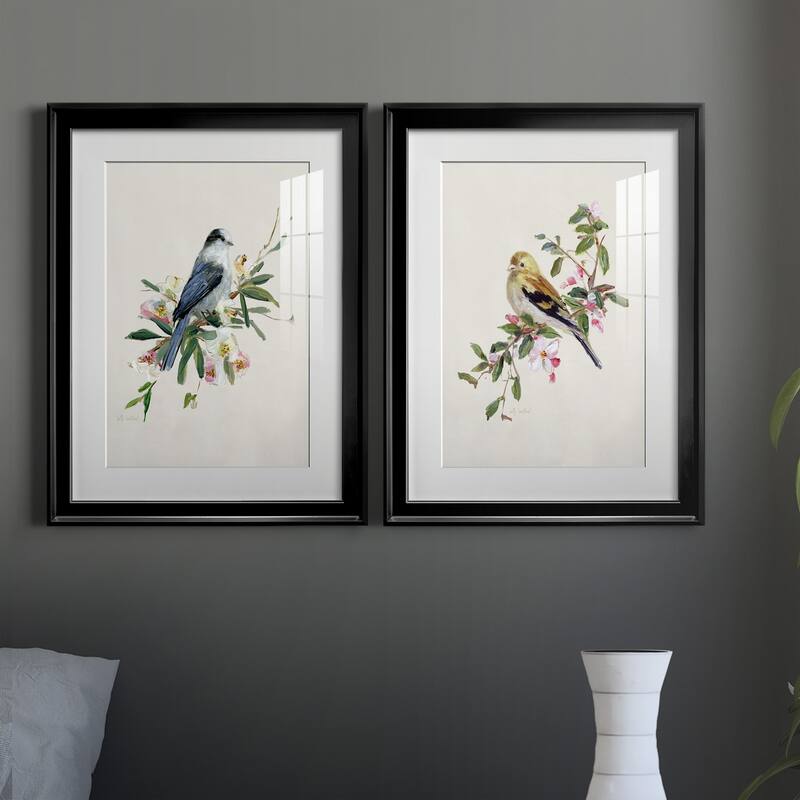 Spring Song Gray Jay Premium Framed Print - Ready to Hang