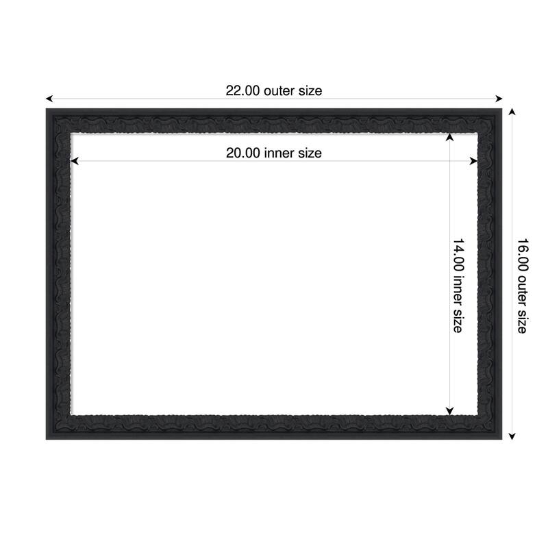 Bethany Framed Dry Erase Magnetic Board - 22 x 16 in - Bethany Black