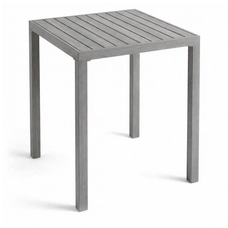 Martha Stewart All-Weather 35.5" Square Bar Height Aluminum Patio Dining Table - 35.5"W x 35.5"D x 41"H - Gray