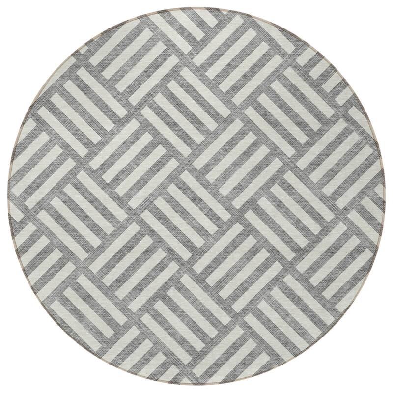 HomeRoots Geometric Transitional Rectangle Outdoor Rug