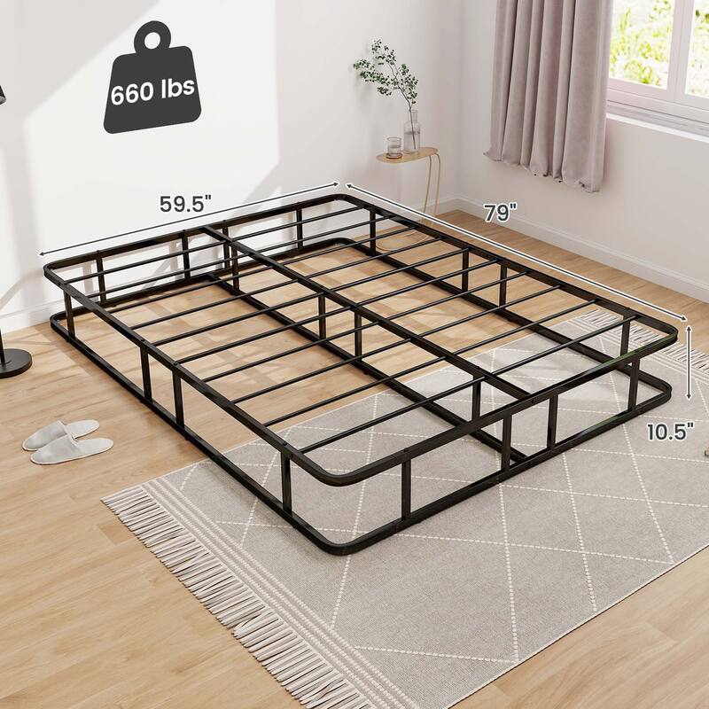 Costway Queen Size Metal Platform Bed Frame Mattress Foundation with