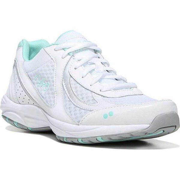 Shop Ryka Women's Dash 3 Walking Shoe White/Chrome Silver/Yucca Mint