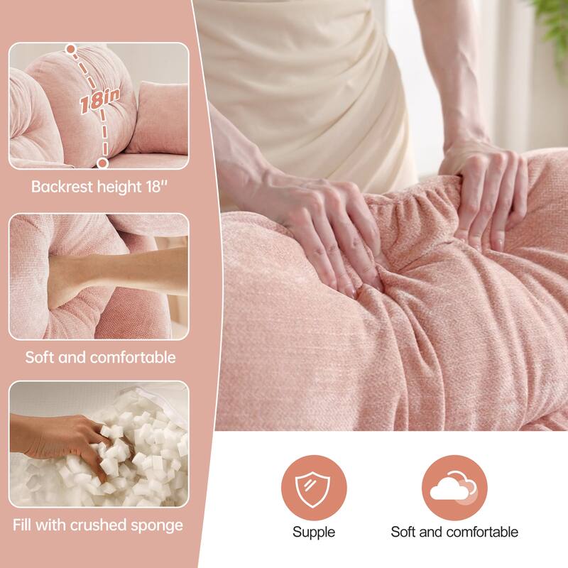 Modular Chenille Tufted Sofas Fits Bedroom, Living Rooms