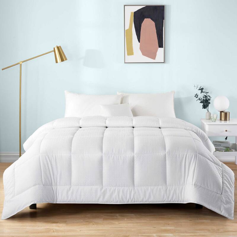 All Season Down Alternative Comforter Soft Cover with Jacquard - King - Square