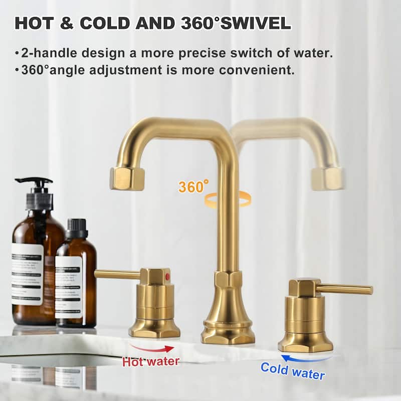 WOWOW Modern-Style Bathroom Faucet with Pop-Up Drain