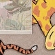 preview thumbnail 4 of 6, Kids Rug with Jungle Animals - Giraffe Lion Monkey Zebra in Beige