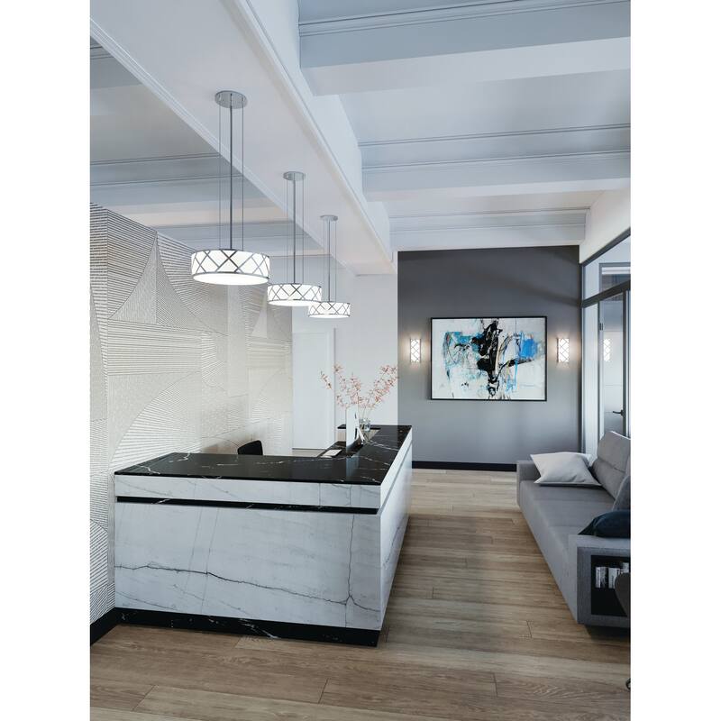 AFX HVNP21MB Haven 3 Light 21" Wide Pendant