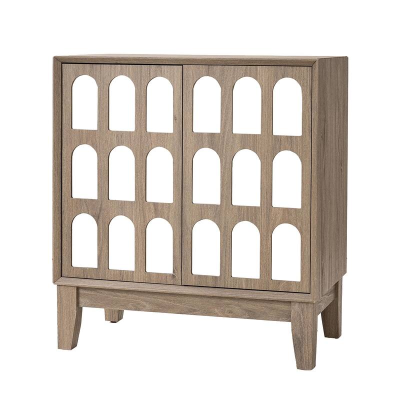 Sideboard Buffet,Mid Century Modern Storage Cabinet with Doors and Shelves, Boho Style Wooden Buffet Cabinet for Living Room